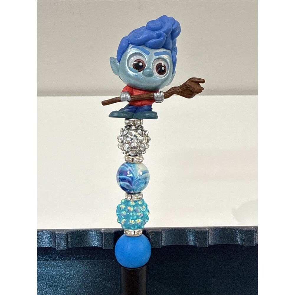 New Blue Ian Lightfoot Onward Movie Disney Doorable Beaded Blue Writing Ink Pen